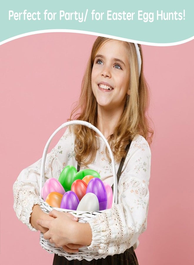 OPACC 24 Fillable Plastic Easter Egg Hunt Party Supply Pack - 3" Assorted Color Plastic Eggs - Image 5